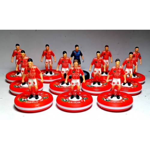 Subbuteo Andrew Table Soccer USSR 1982 World Cup Team  on new EVO WSB Professional bases